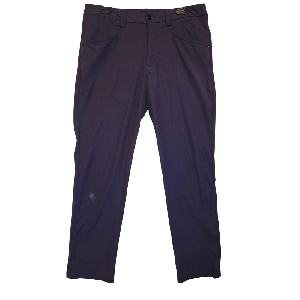 Lululemon Commission Pant Slim Warpstreme Purple Plum Chino Trouser Mens 34x29